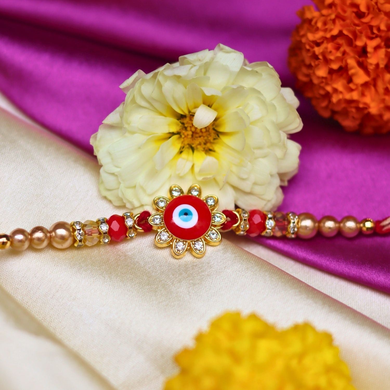 Evil Eye Cluster Rakhi handmade in India