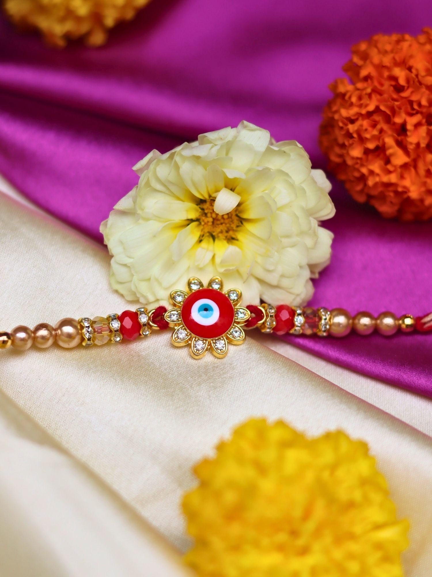 Evil Eye Cluster Rakhi handmade in India