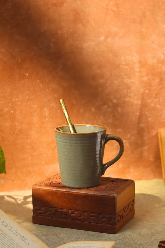 Olive coffee mug made by ceramic