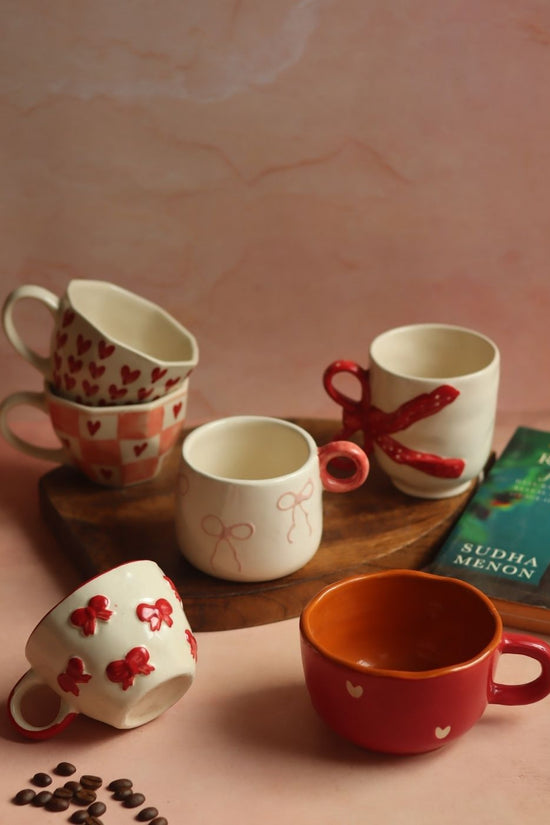 Set of 6 Heartwarming Mugs (for the price of 5) handmade in India
