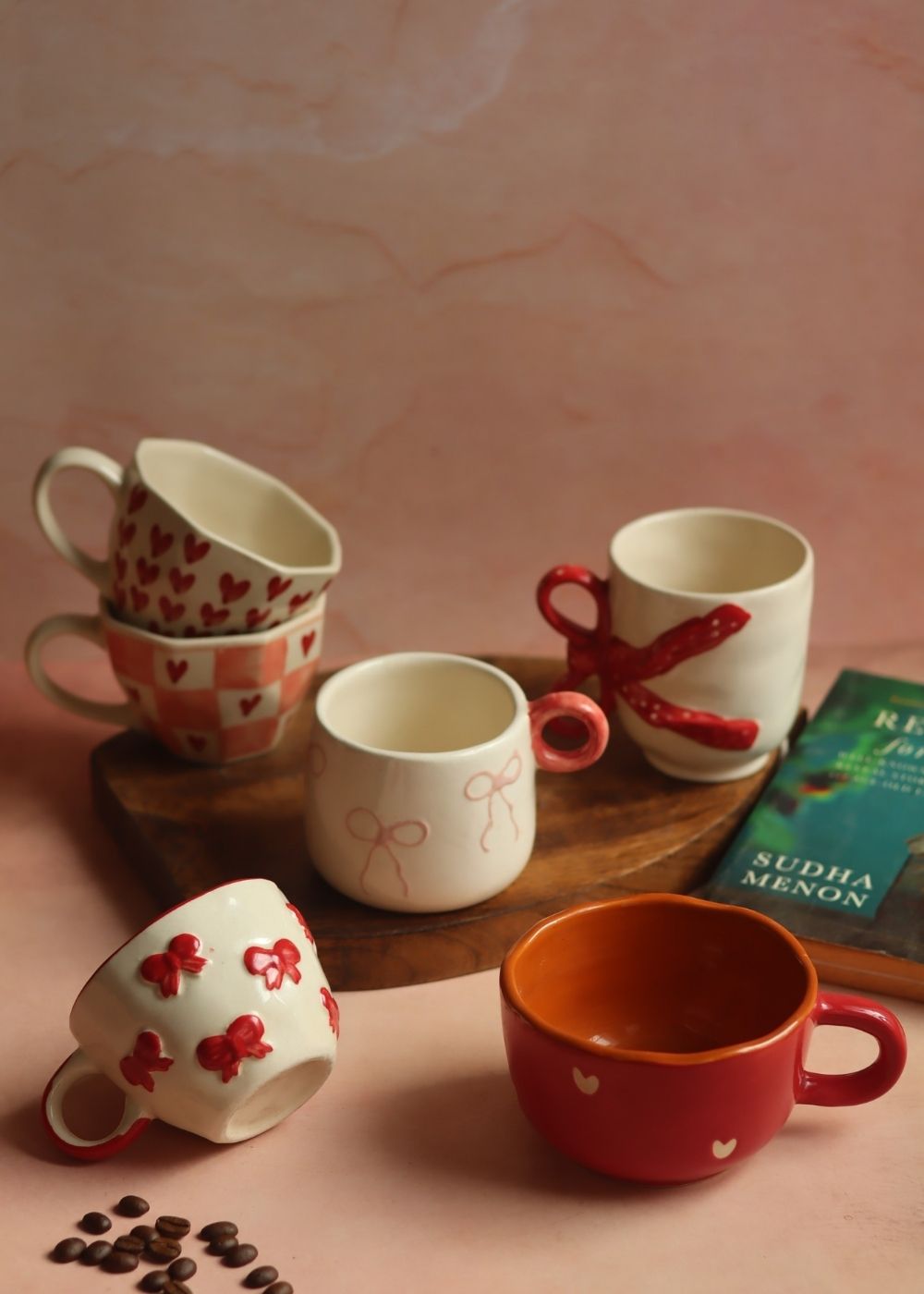 Set of 6 Heartwarming Mugs (for the price of 5) handmade in India