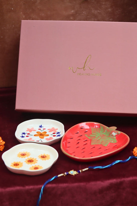 handmade lead free The Blissful Bloom Luxe Rakhi Gift Hamper