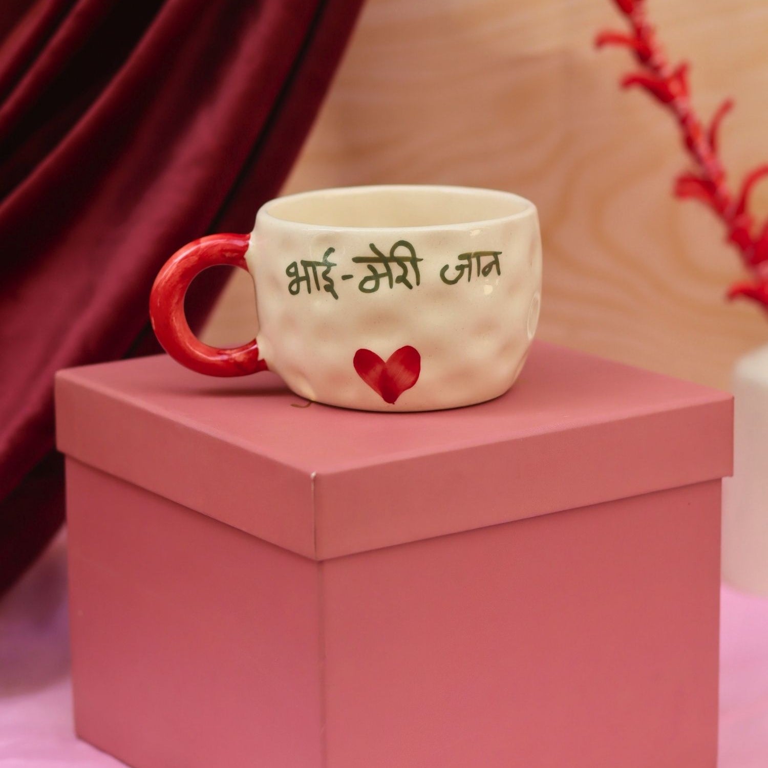 handmade Bhai Meri Jaan Mug in a Gift Box