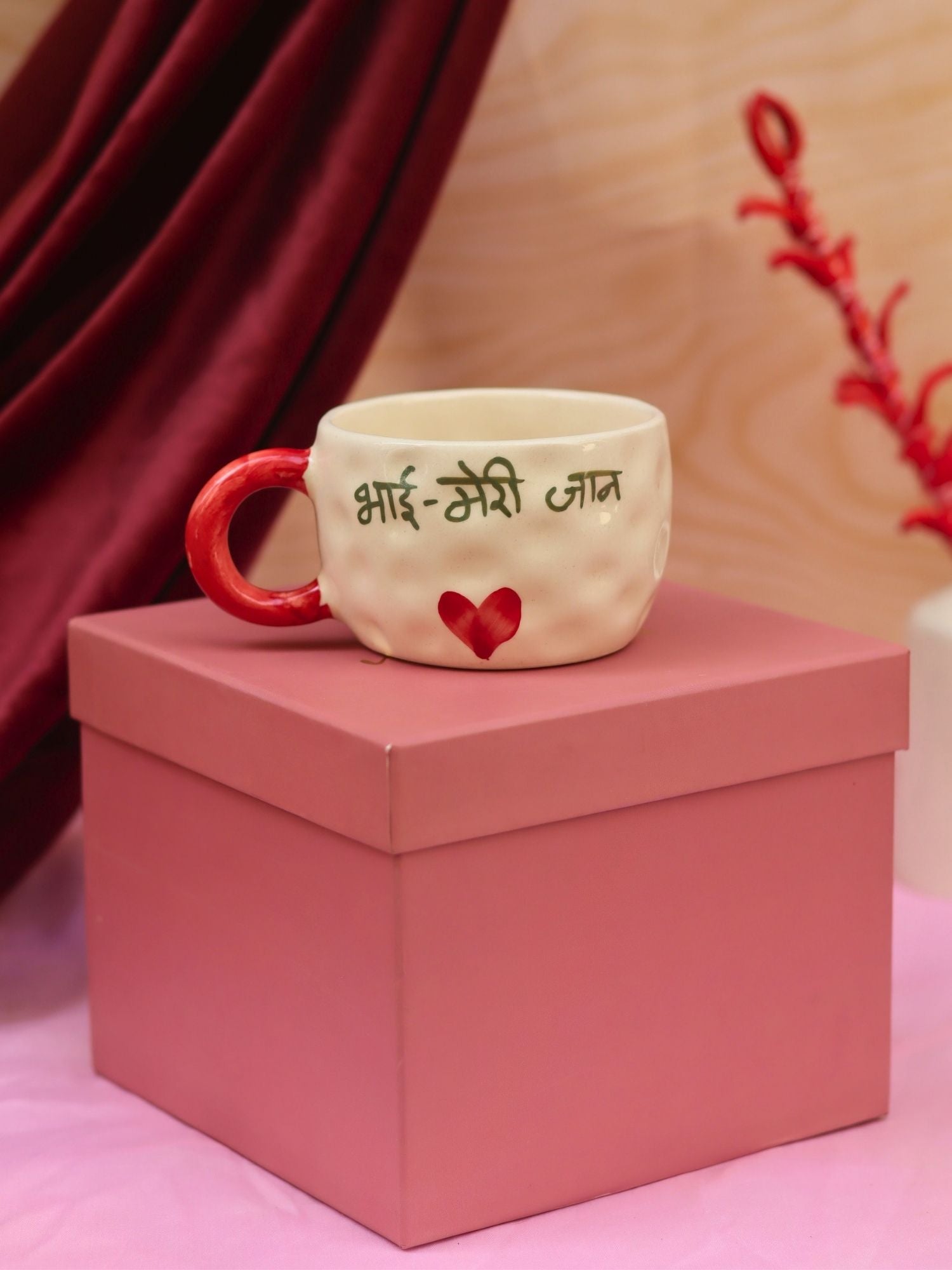 handmade Bhai Meri Jaan Mug in a Gift Box