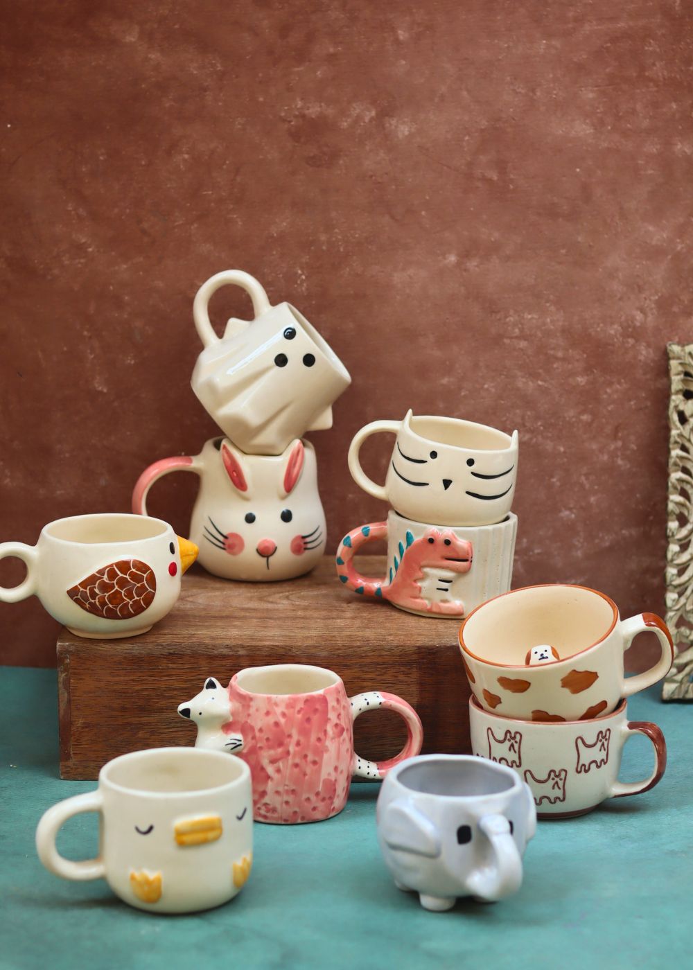 Set of 10 Mystic Animal Mugs (for the price of 7) with premium quality material