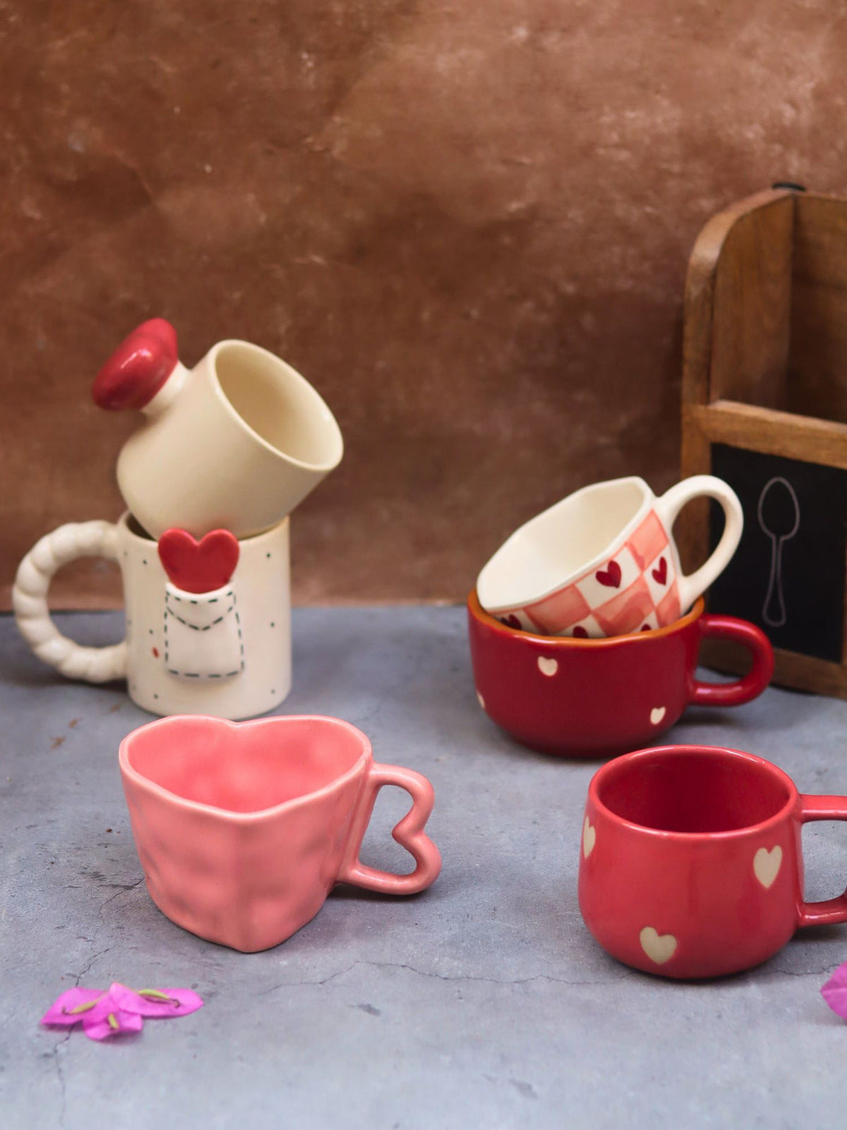 Set of 6 Sips of Love Mugs (for the price of 5) with premium quality material