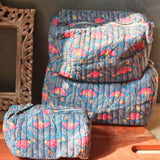 peacock toiletry bag made y cotton