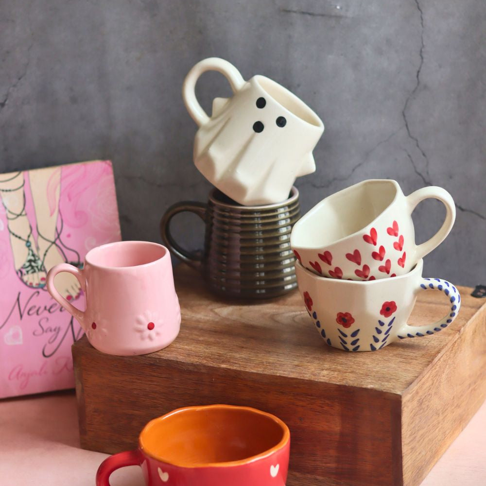 Buy 5 Bestselling Cute Mugs & Get a mug free made by ceramic