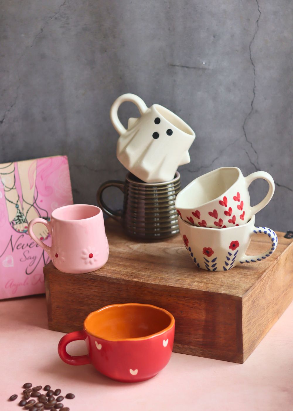 Buy 5 Bestselling Cute Mugs & Get a mug free made by ceramic