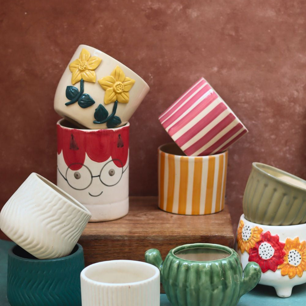 handmade Set of 10 Nature's Embrace Planters (for the price of 5)