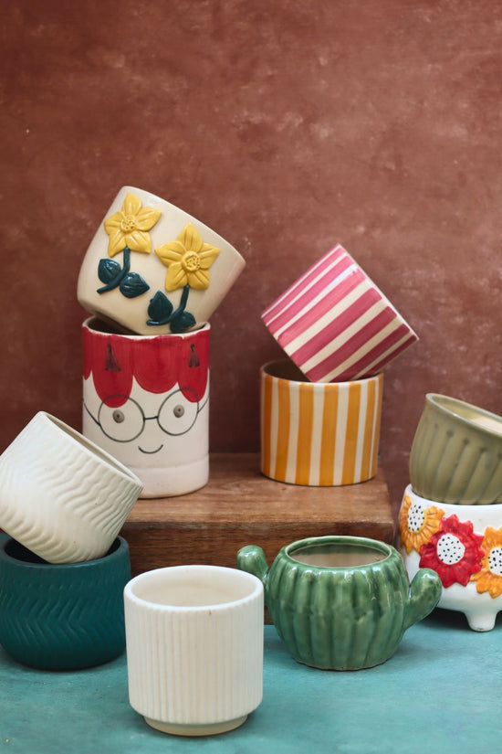 handmade Set of 10 Nature's Embrace Planters (for the price of 5)