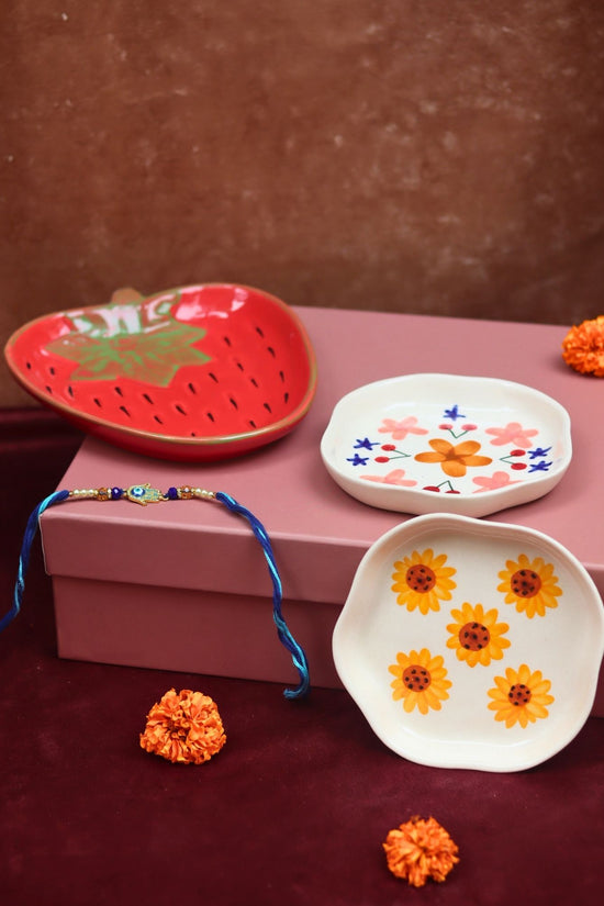 The Blissful Bloom Luxe Rakhi Gift Hamper with premium quality material