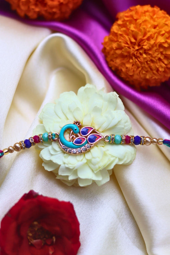 handmade Peacock Rakhi