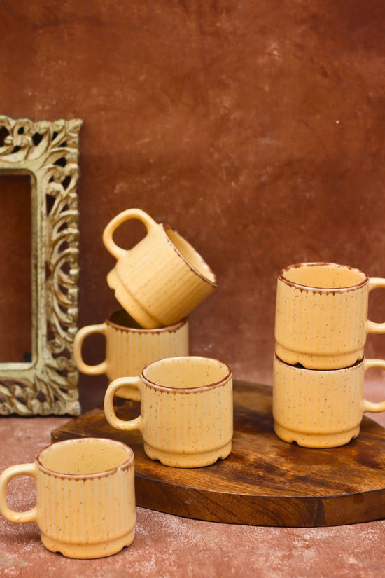 Ivory Bliss Tea Cups - Set of 6 with premium quality material