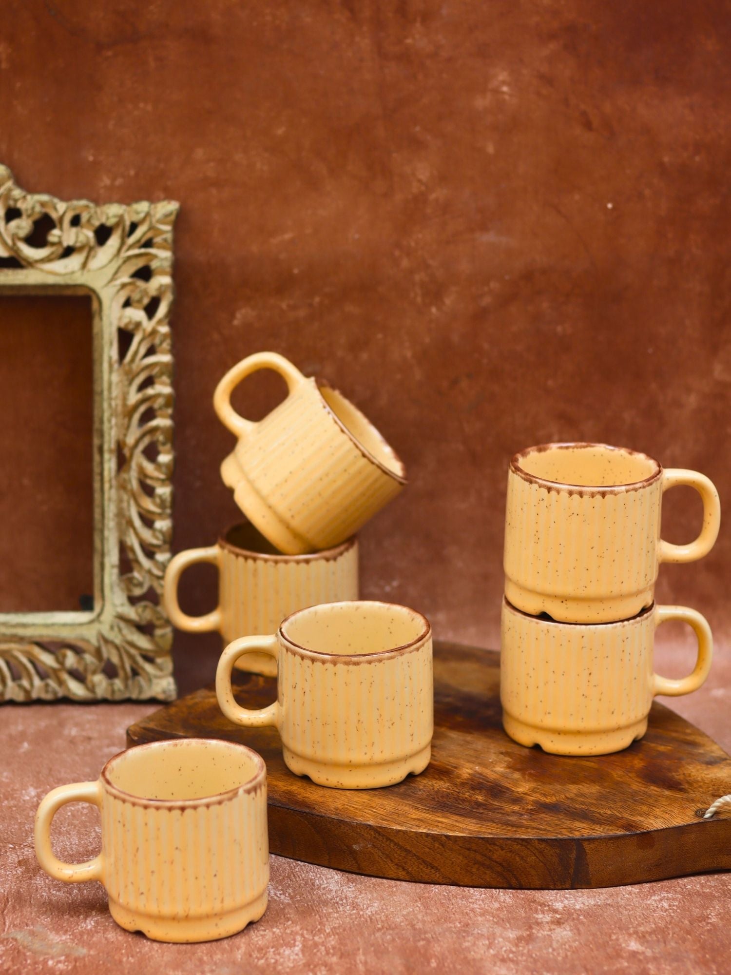 Ivory Bliss Tea Cups - Set of 6 with premium quality material
