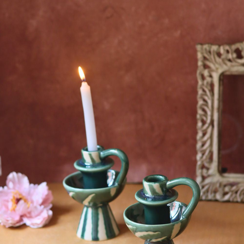 Padma Candle Holder - Set of 2 made by ceramic