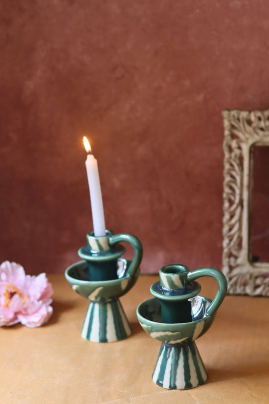 Padma Candle Holder - Set of 2 made by ceramic