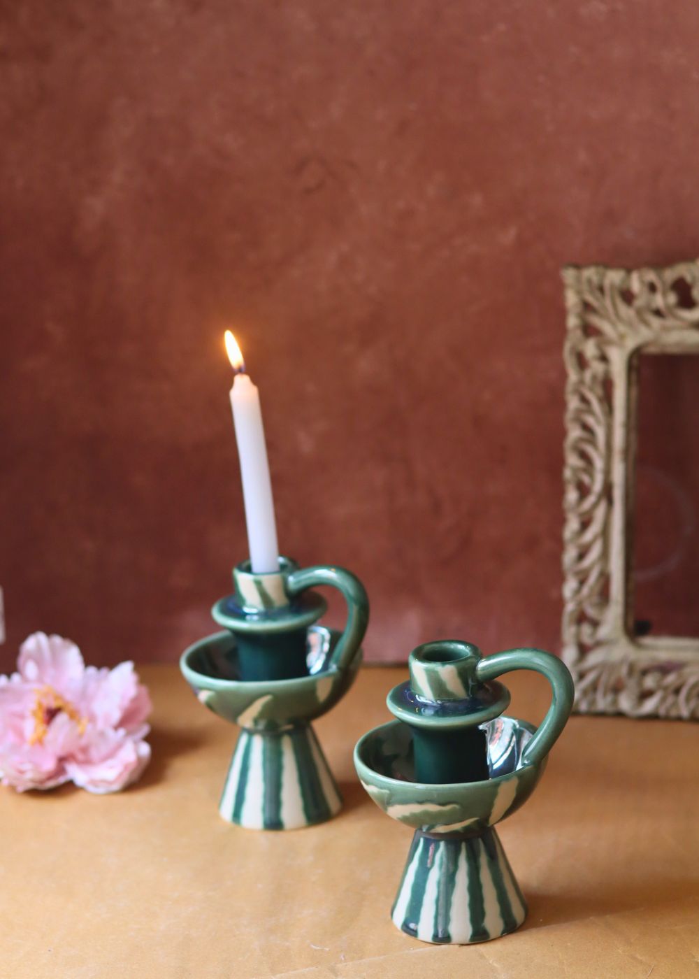 Padma Candle Holder - Set of 2 made by ceramic