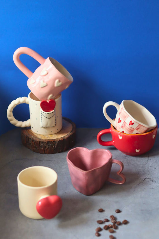 Set of 6 Sips of Love Mugs (for the price of 5) with premium quality material