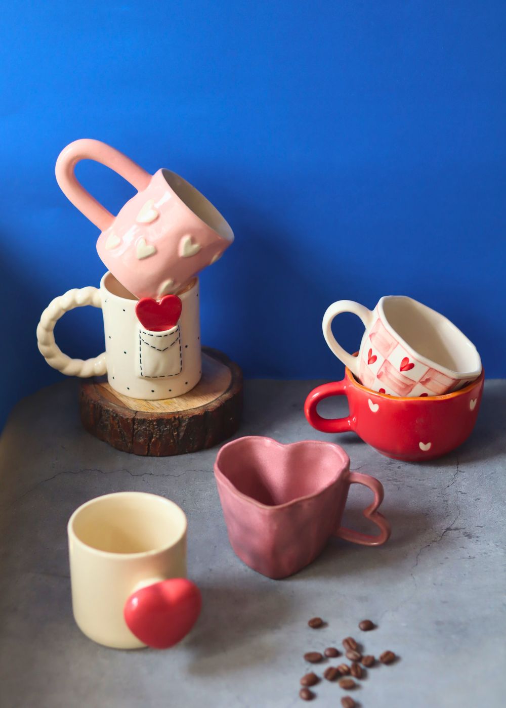 Set of 6 Sips of Love Mugs (for the price of 5) with premium quality material
