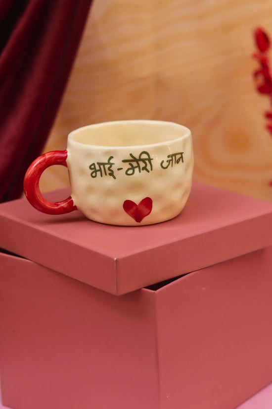 Bhai Meri Jaan Mug in a Gift Box handmade in India