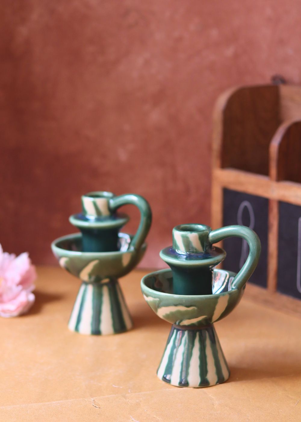 handmade Padma Candle Holder - Set of 2