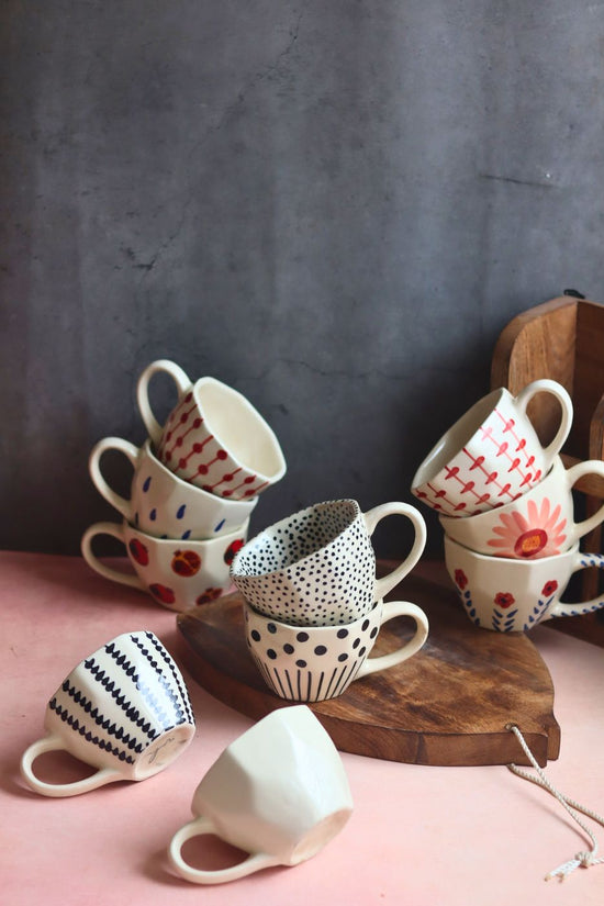 handmade Set of 10 Morning Mingle Mugs (for the price of 7)