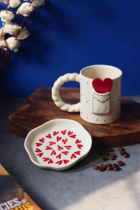 Handmade Love Letter Mug & All Heart Handmade Dessert Plate