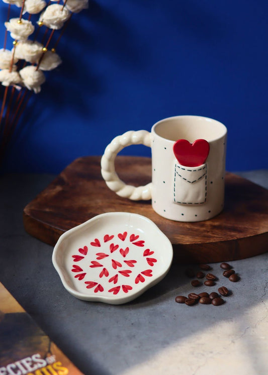 Handmade Love Letter Mug & All Heart Handmade Dessert Plate