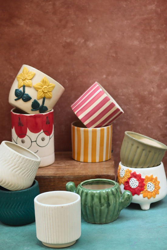 Set of 10 Nature's Embrace Planters (for the price of 5) handmade in india