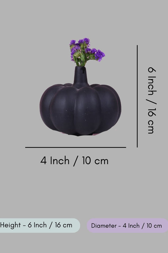 Black Pumpkin Bud Vase