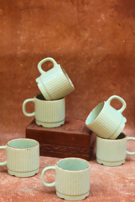 Mint Bliss Tea Cups - Set of 6 with premium quality material