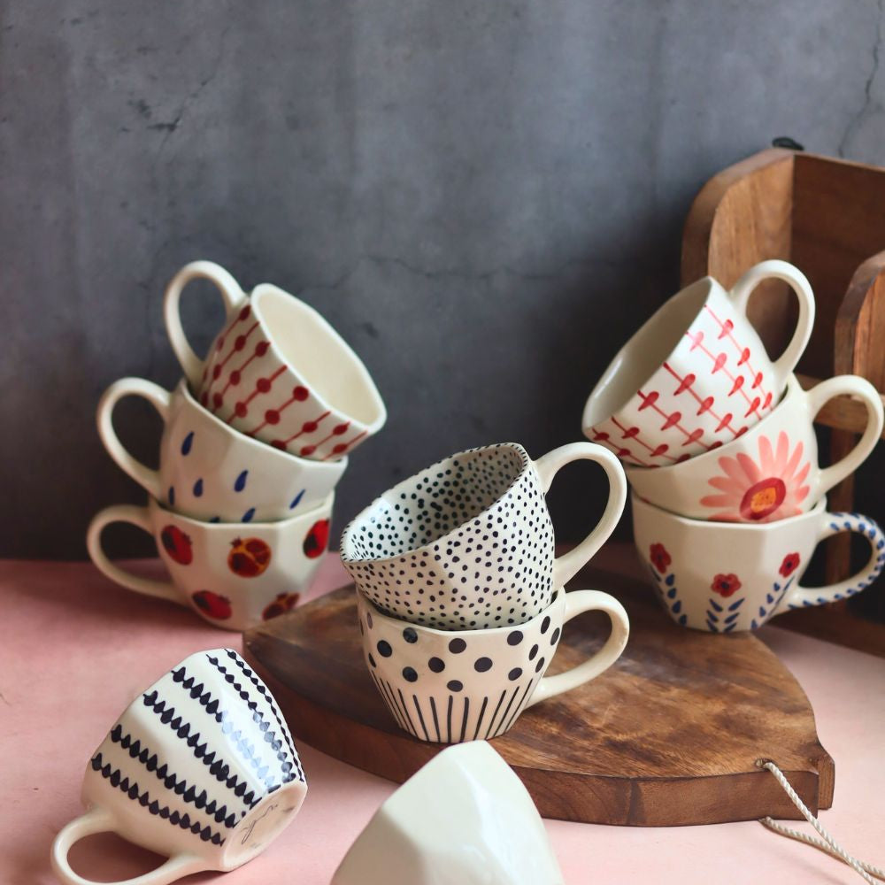 Set of 10 Morning Mingle Mugs (for the price of 7) made by ceramic
