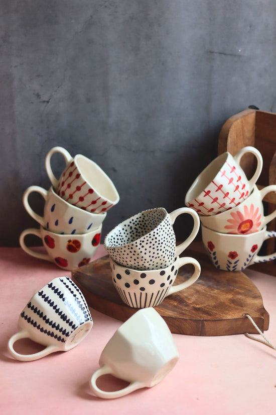 Set of 10 Morning Mingle Mugs (for the price of 7) made by ceramic