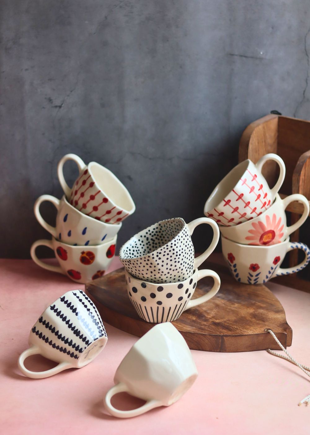 Set of 10 Morning Mingle Mugs (for the price of 7) made by ceramic
