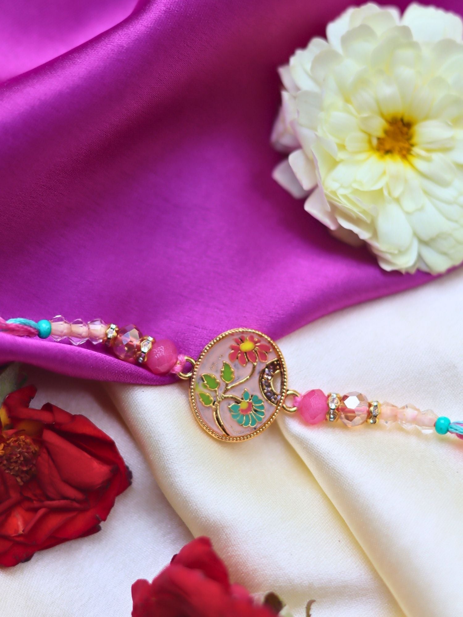 Floral Elegance Rakhi handmade in India