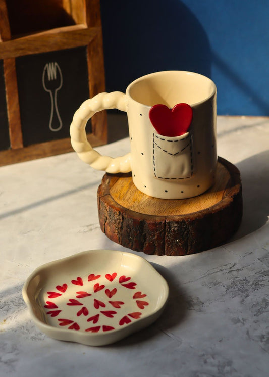 Love Letter Mug & All Heart Handmade Dessert Plate with premium quality material