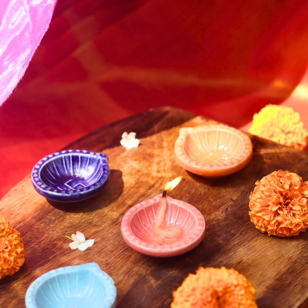 handmade Set of 4 - Diwali Diya combo