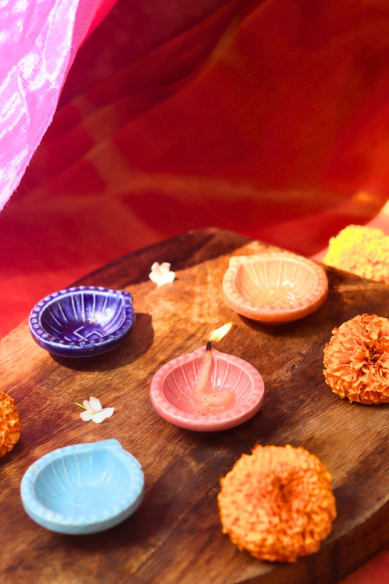 handmade Set of 4 - Diwali Diya combo