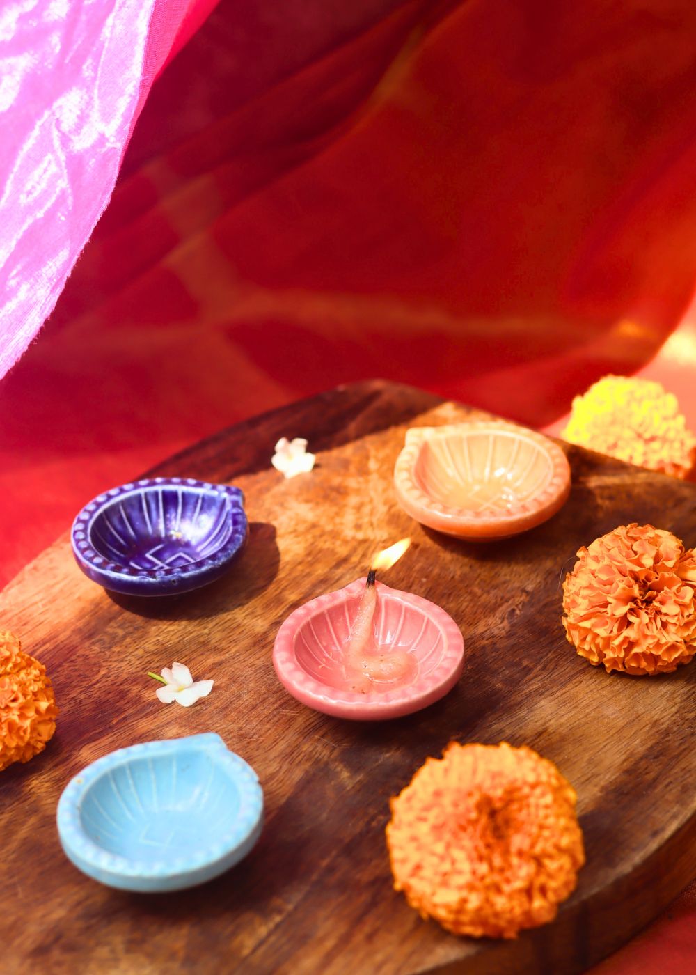 handmade Set of 4 - Diwali Diya combo