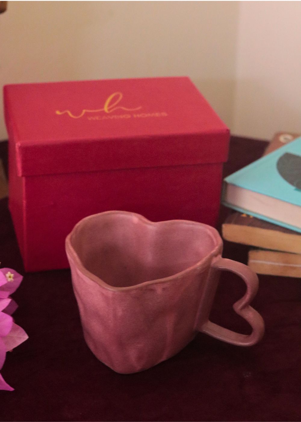 Dusty Pink Heart mug in a Gift Box premium quality material