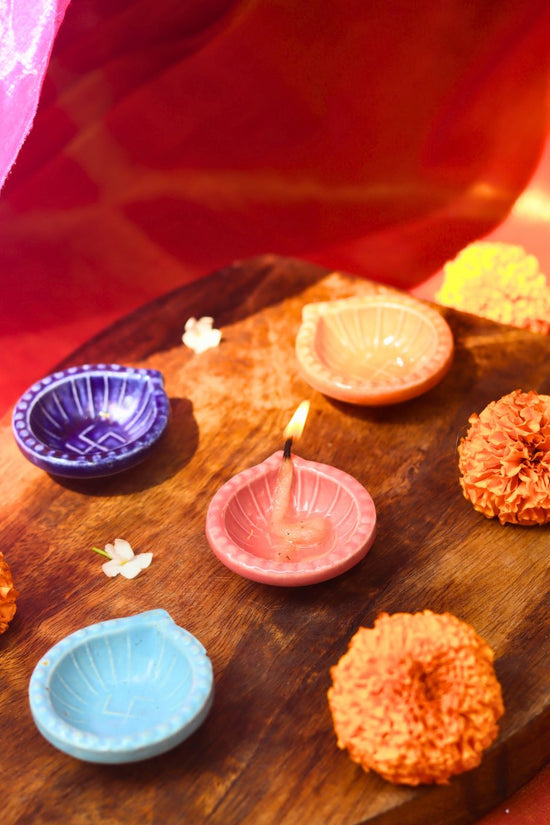Set of 4 - Diwali Diya combo made by ceramic