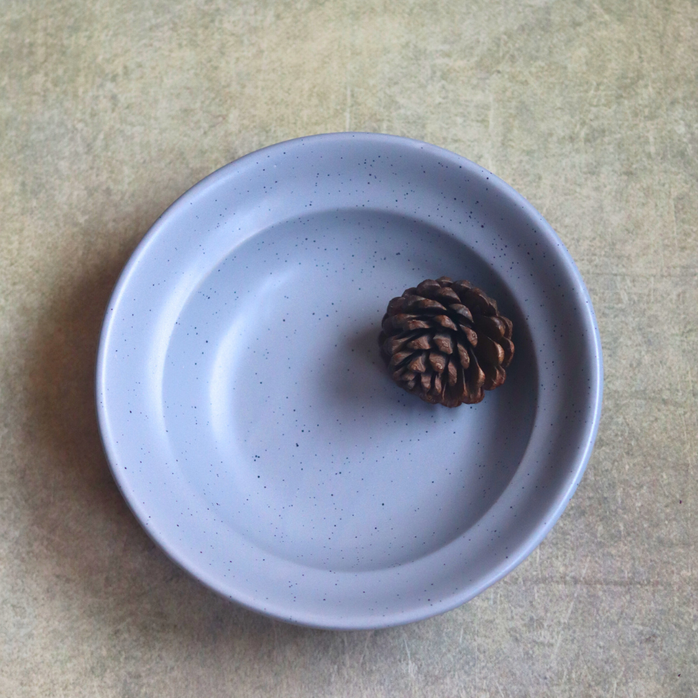 Grey pasta plate handmade ceramic 