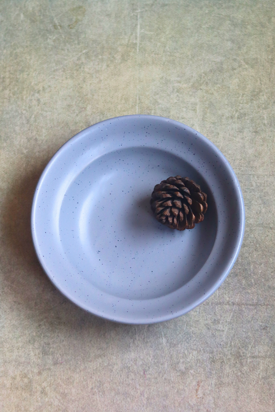 Grey pasta plate handmade ceramic 