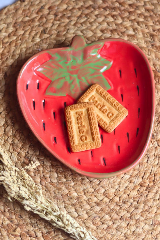 OG Strawberry Handmade Dessert Plate with premium quality material