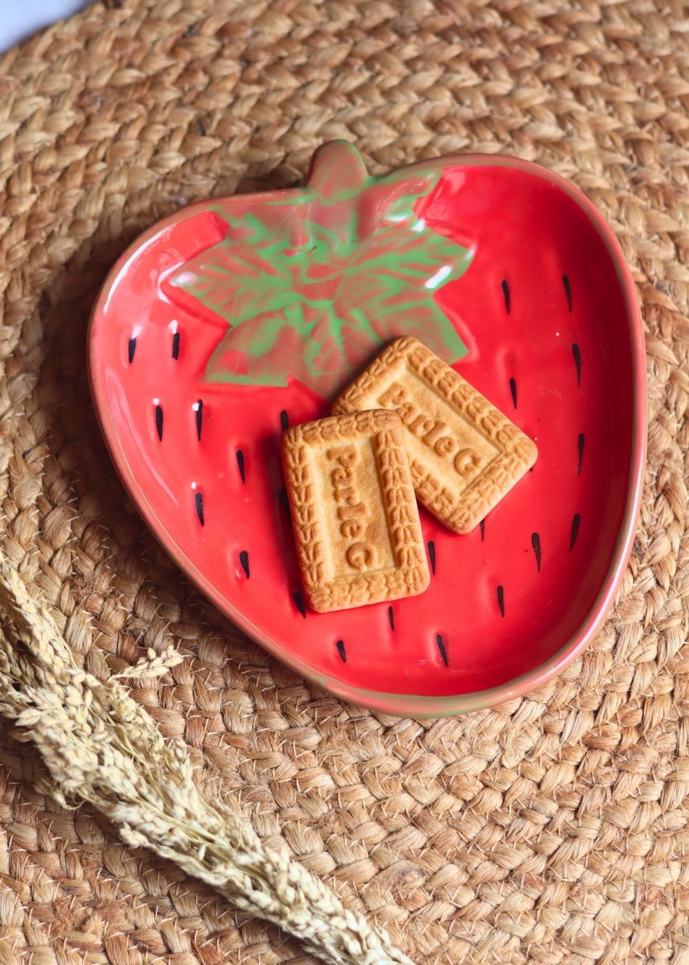 OG Strawberry Handmade Dessert Plate with premium quality material