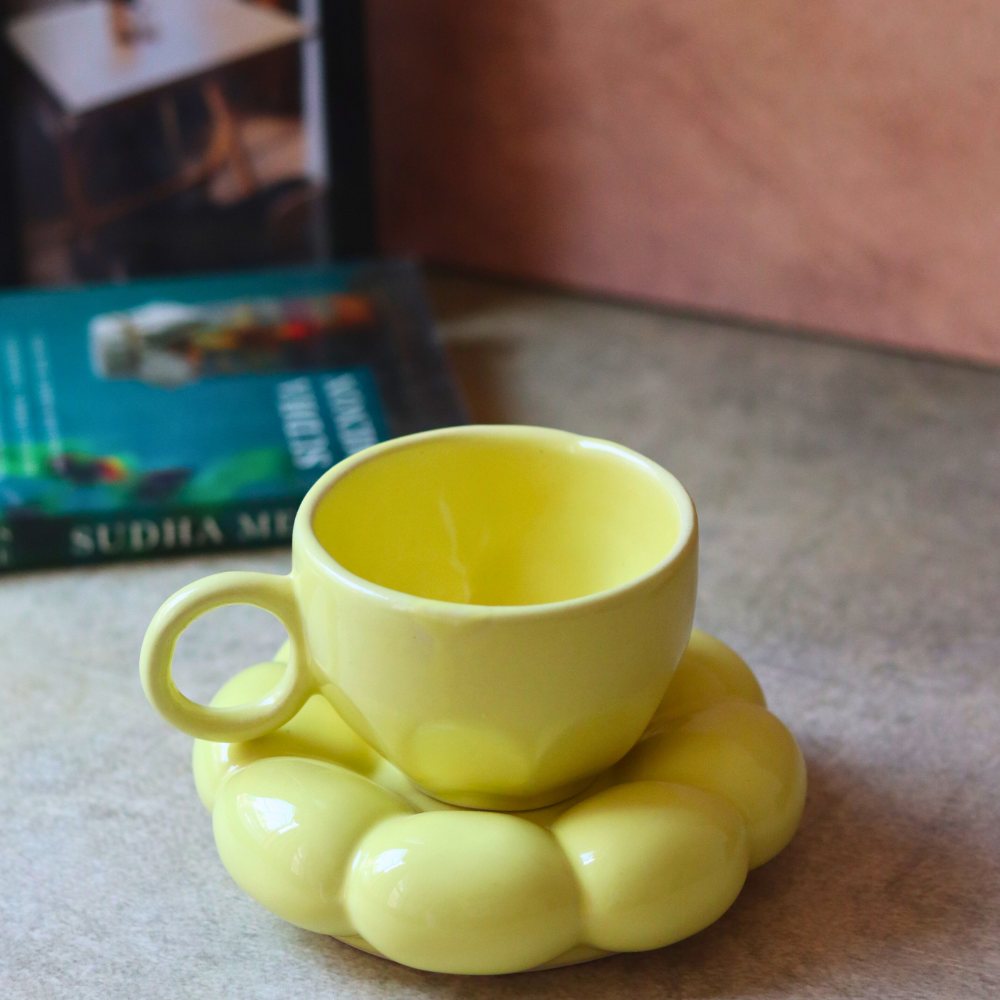 Handmade coffee mug & saucer