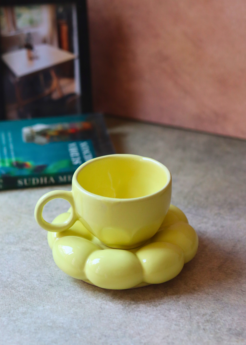 Handmade coffee mug & saucer