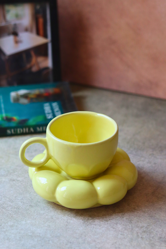 Handmade coffee mug & saucer