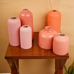 set of 6 pink vases for your home decor 